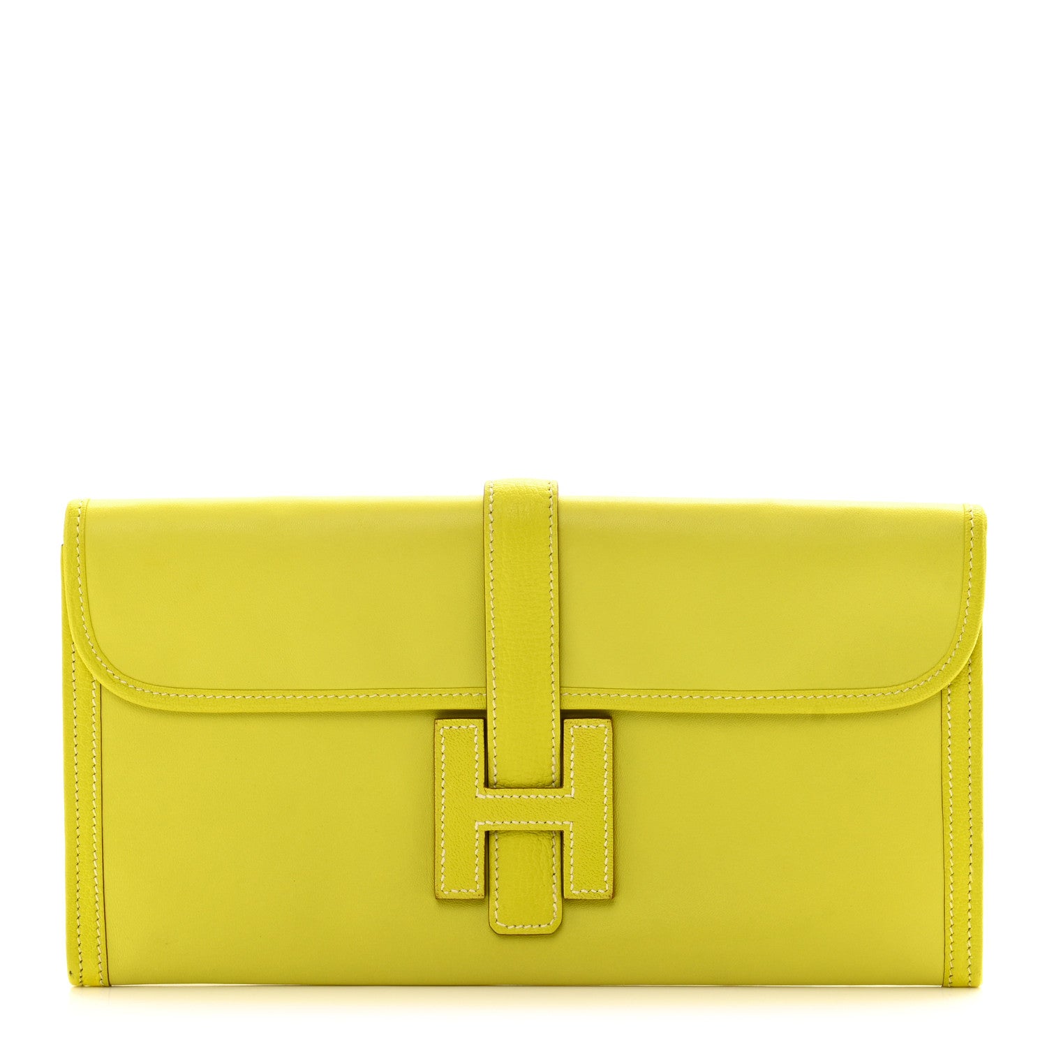 Hermes Swift Jige Elan Clutch Lime 1 of 11