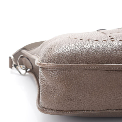 Hermes Taurillon Clemence Evelyne PM Etoupe 11 of 12