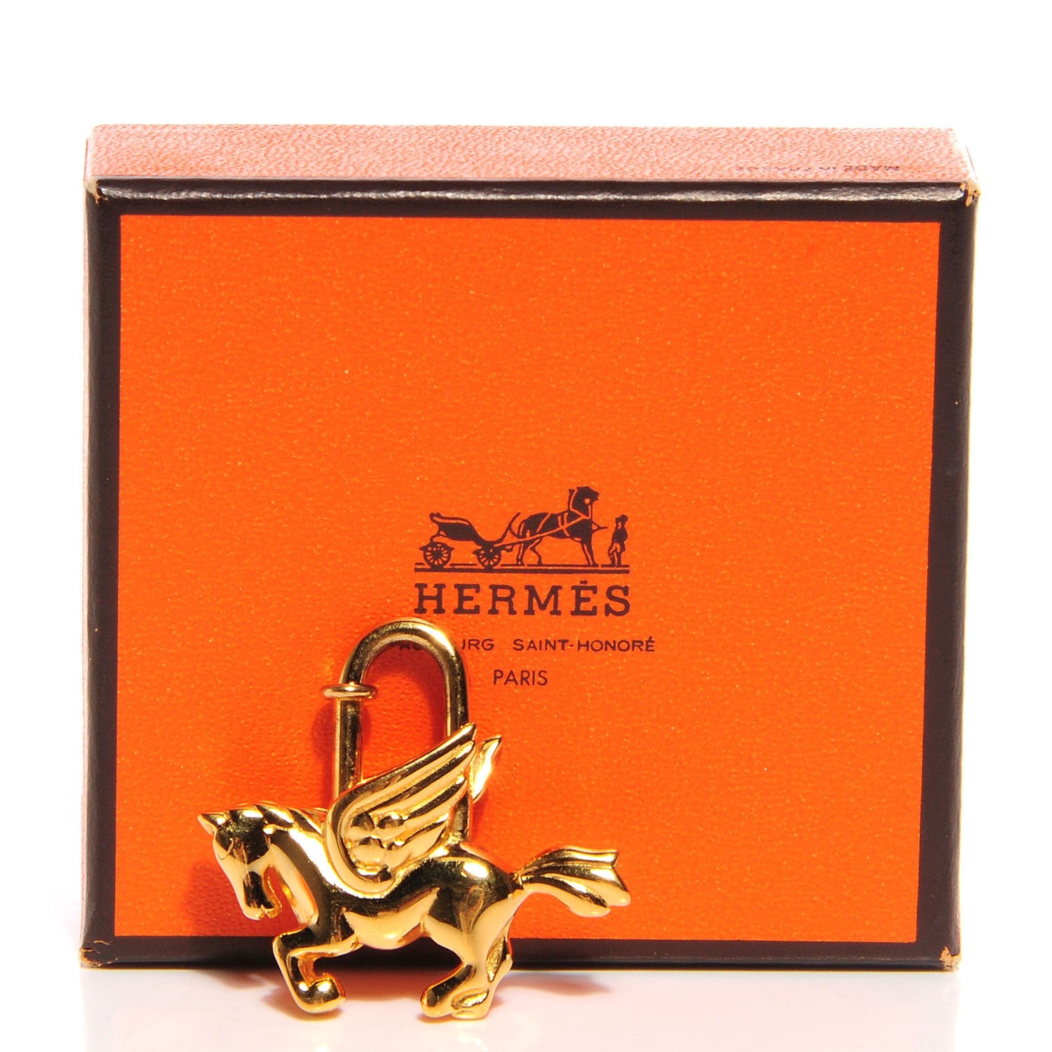 Hermes Pegasus Cadena Lock Gold Plated 3 of 4