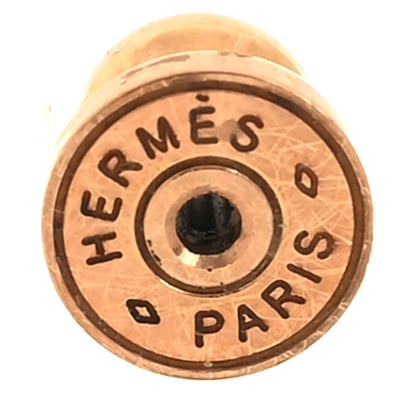 Hermes Gold Lacquered Mini Pop H Earrings Marron Glace 4 of 5