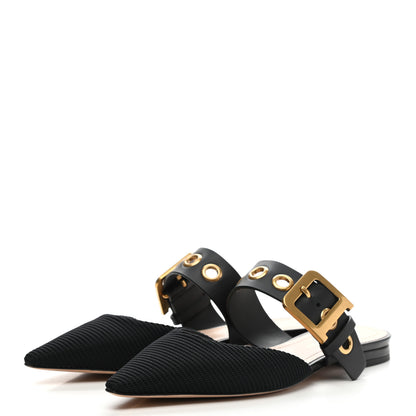 Christian Dior Technical Fabric D-Dior Ballerina Flat Mule 35 Black 3 of 8