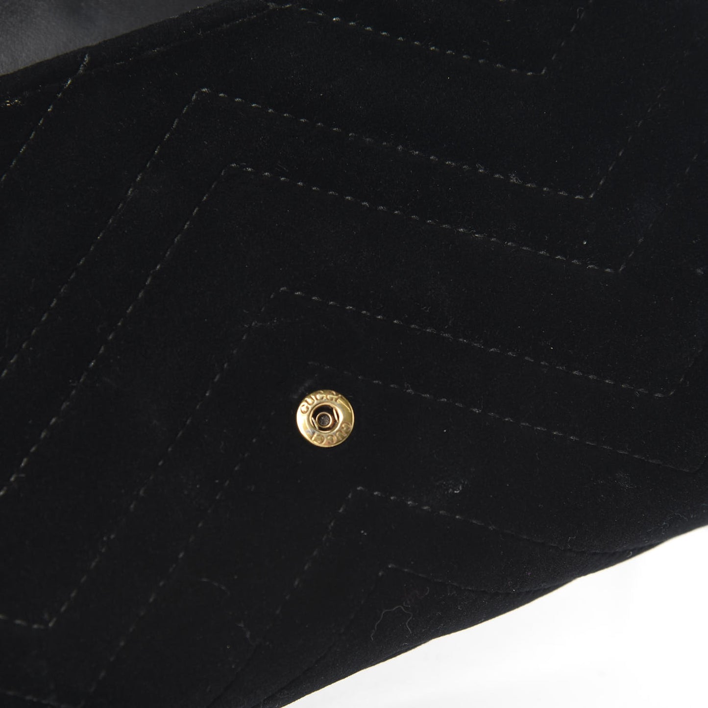 Velvet Matelasse GG Marmont Chain Wallet Black