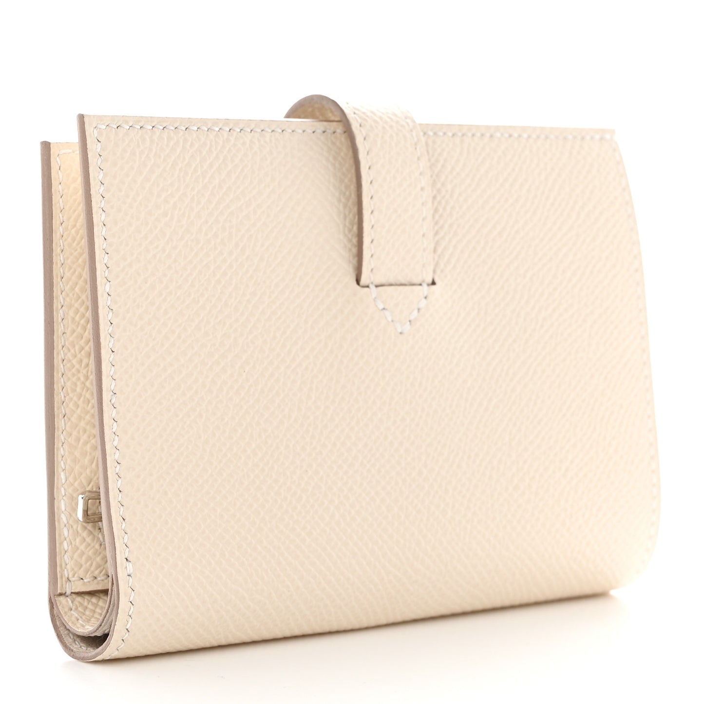 Epsom H Passant Compact Wallet Craie