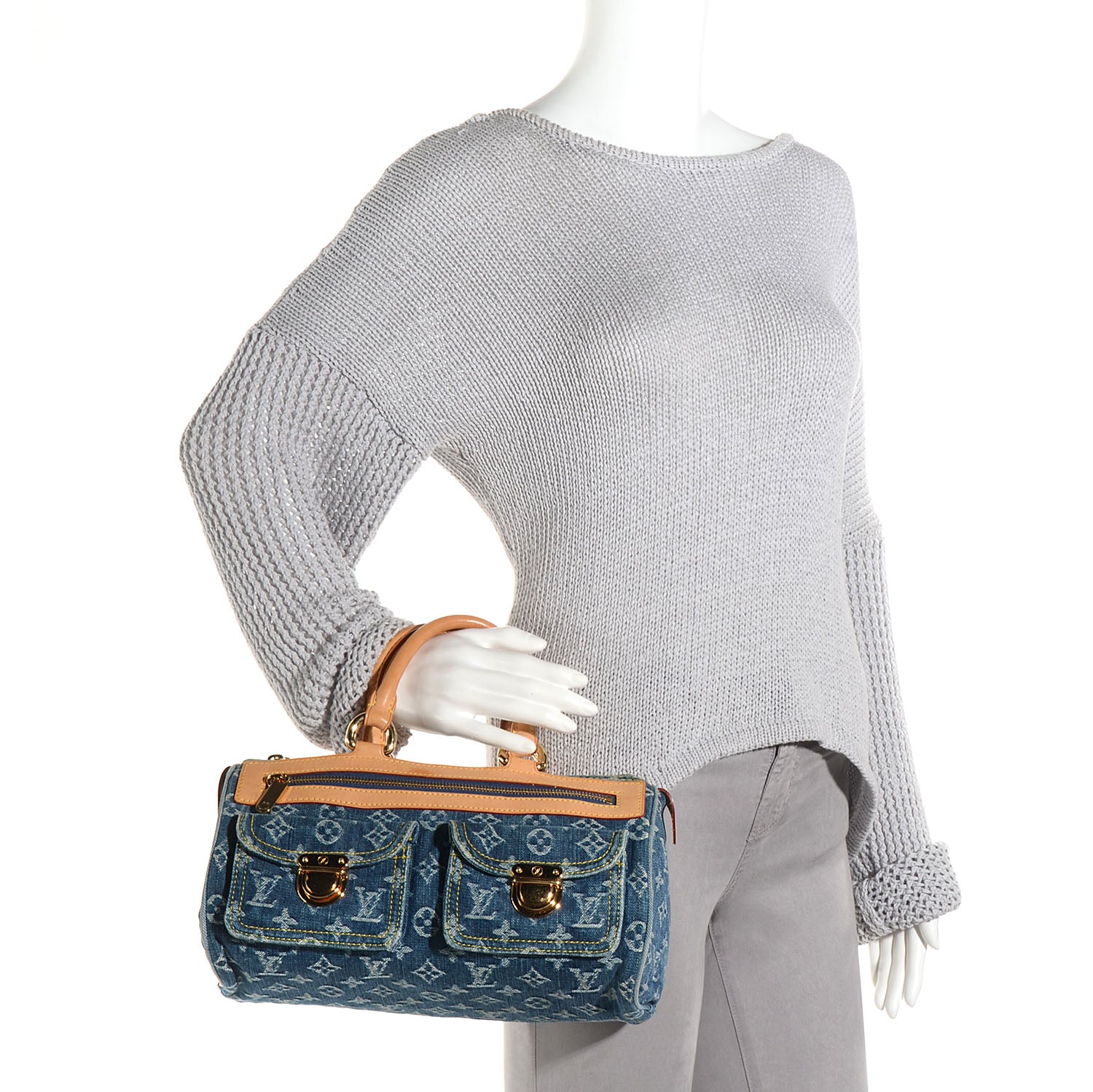 Louis Vuitton Monogram Denim Neo Speedy Blue 2 of 7