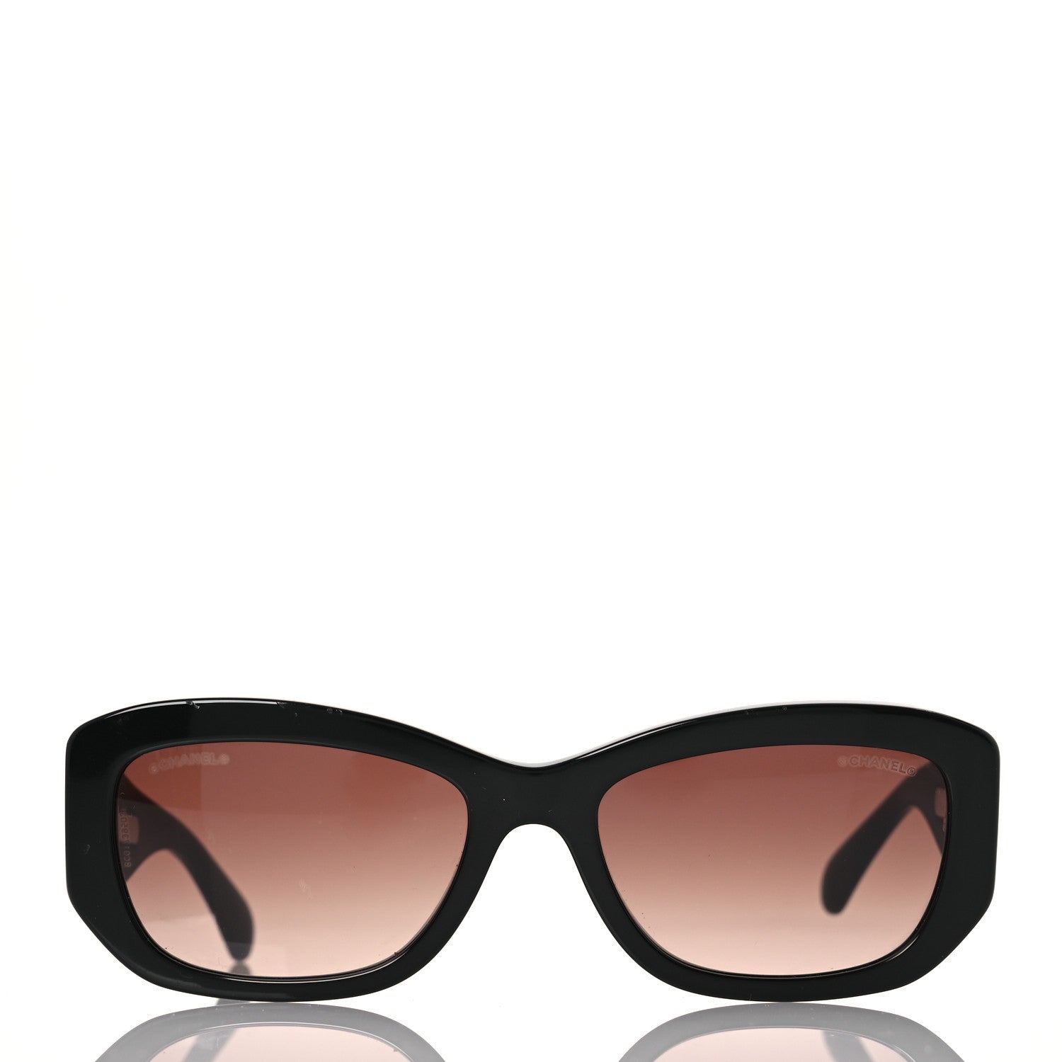 Chanel Acetate Rectangle Sunglasses 5493 Black 2 of 12