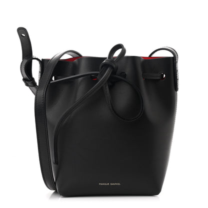 Mansur Gavriel Calfskin Mini Mini Bucket Bag Black Flamma 1 of 10