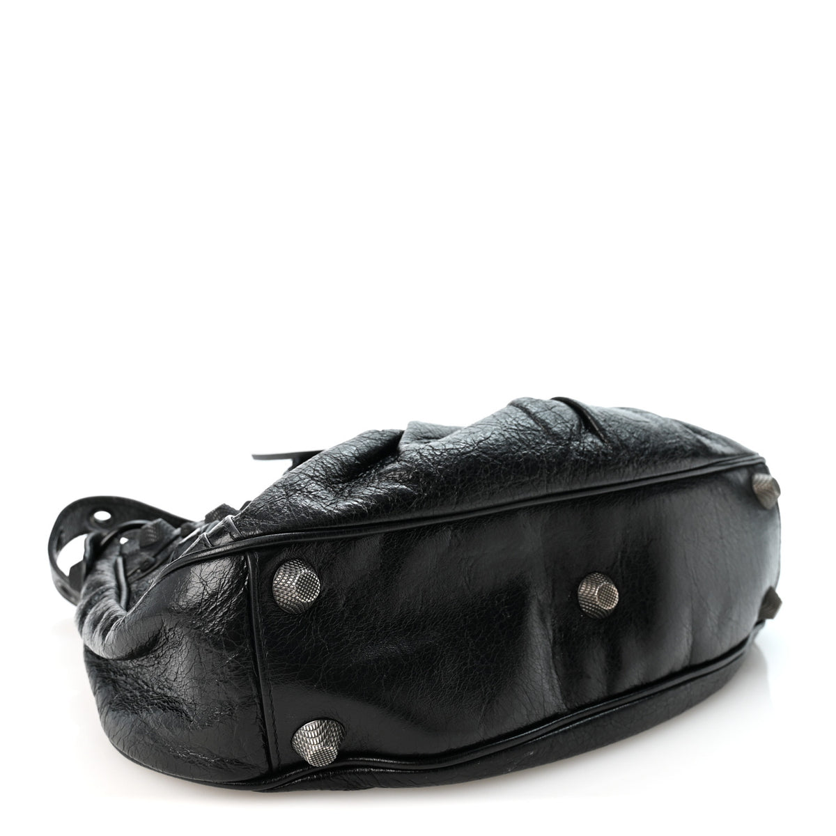 Agneau Arena Monochrome Small Le Cagole Shoulder Bag Black