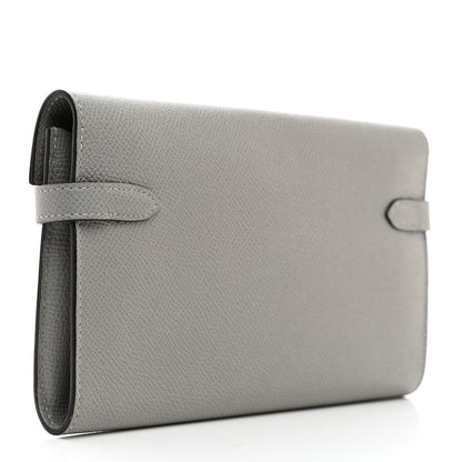 Hermes Epsom Kelly Longue Wallet Gris Mouette 3 of 7
