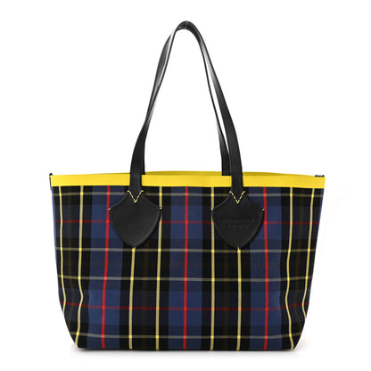 Burberry Vintage Check Medium The Giant Reversible Tote Racing Green Cobalt Blue 1 of 10