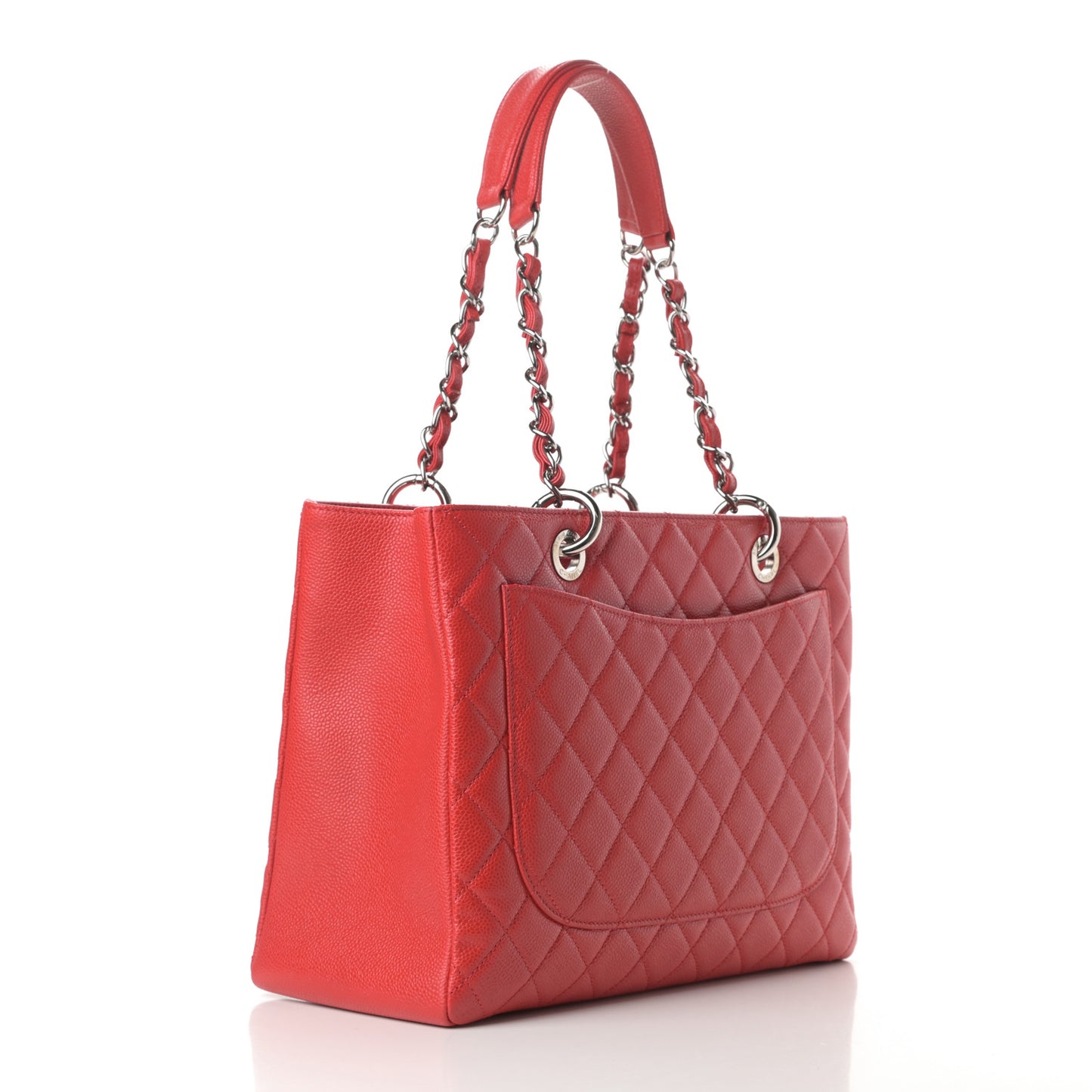 Caviar Quilted Grand Shopping Tote GST Red