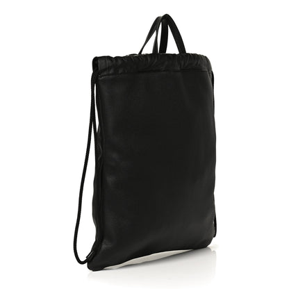 Gucci Calfskin Coco Capitan Logo Drawstring Backpack Black 3 of 9