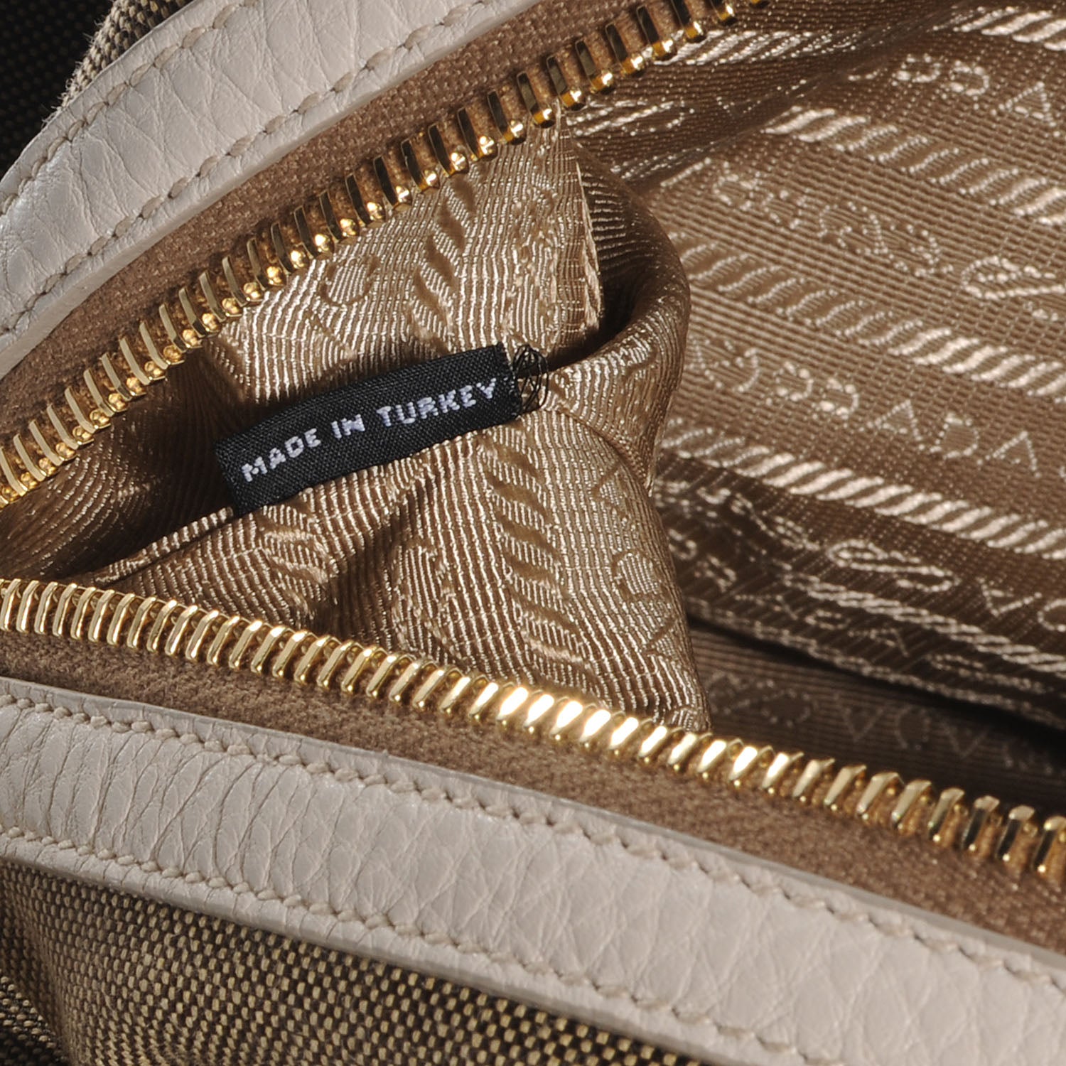 Prada Jacquard Logo Bauletto Corda Talco 8 of 8