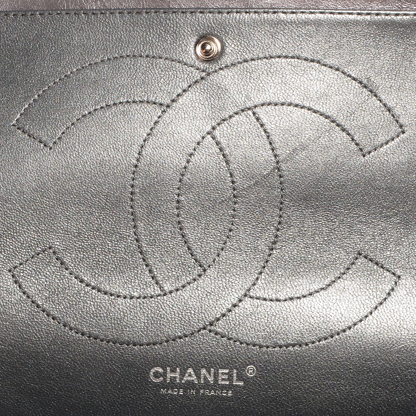 Aged Calfskin 2.55 Reissue 227 Flap Dark Silver