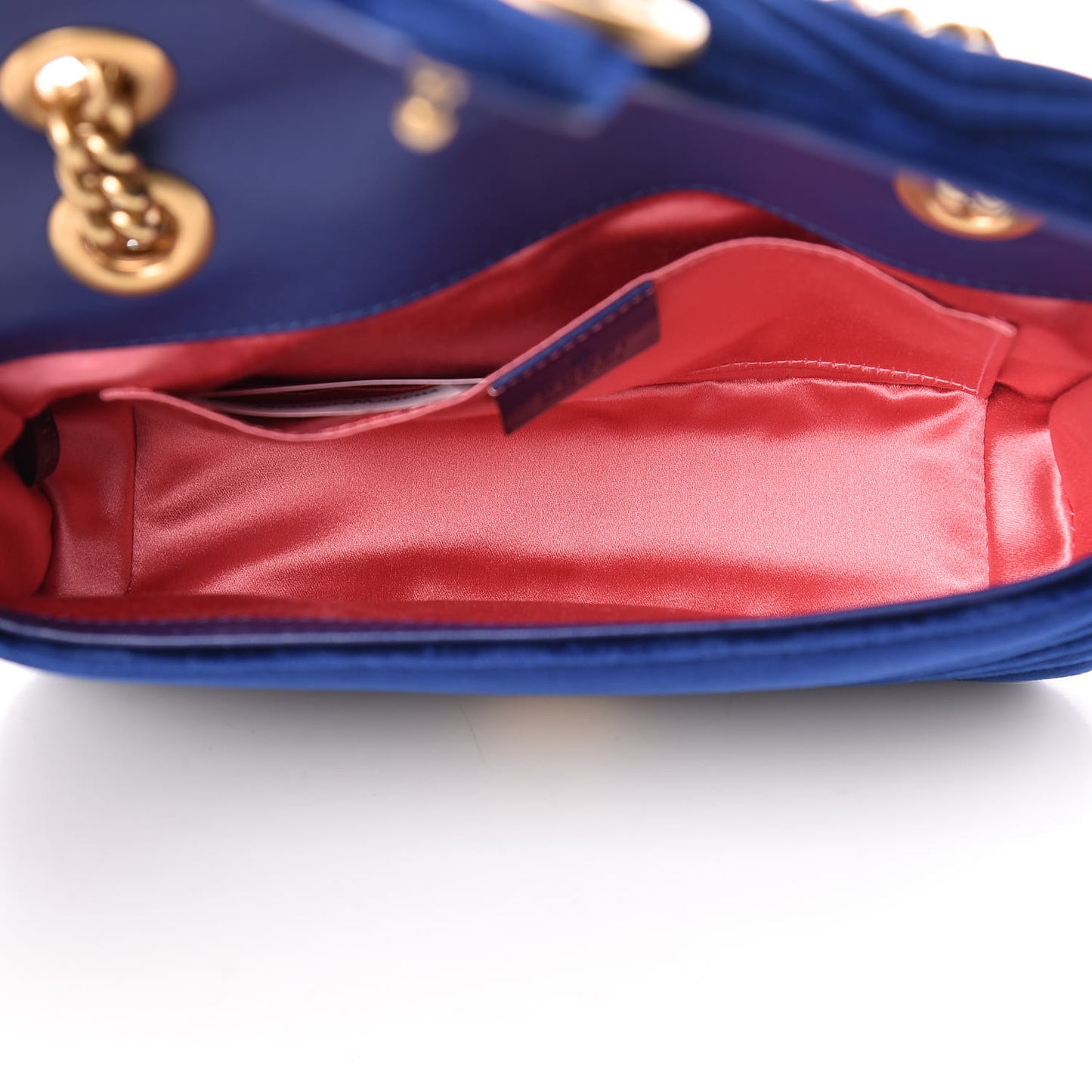 Velvet Matelasse Mini GG Marmont Shoulder Bag Cobalt Blue