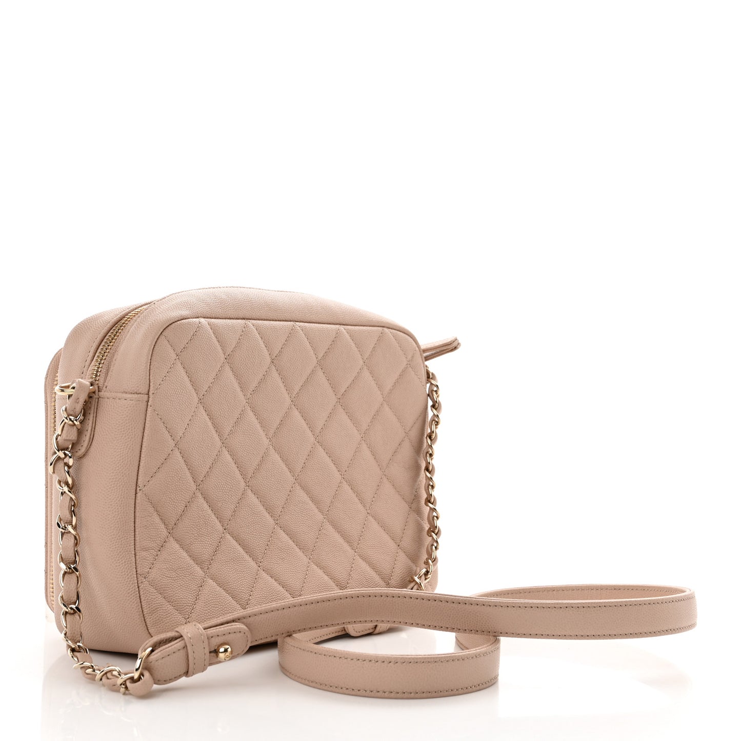 Caviar Quilted Medium Business Affinity Camera Case Light Pink