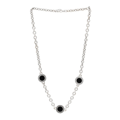Bulgari 18K White Gold Black Onyx BVLGARI BVLGARI Station Necklace 3 of 4