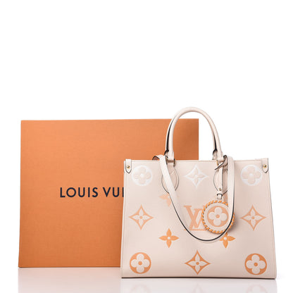 Louis Vuitton Empreinte Monogram Giant By The Pool Onthego MM Cream Saffron 10 of 10