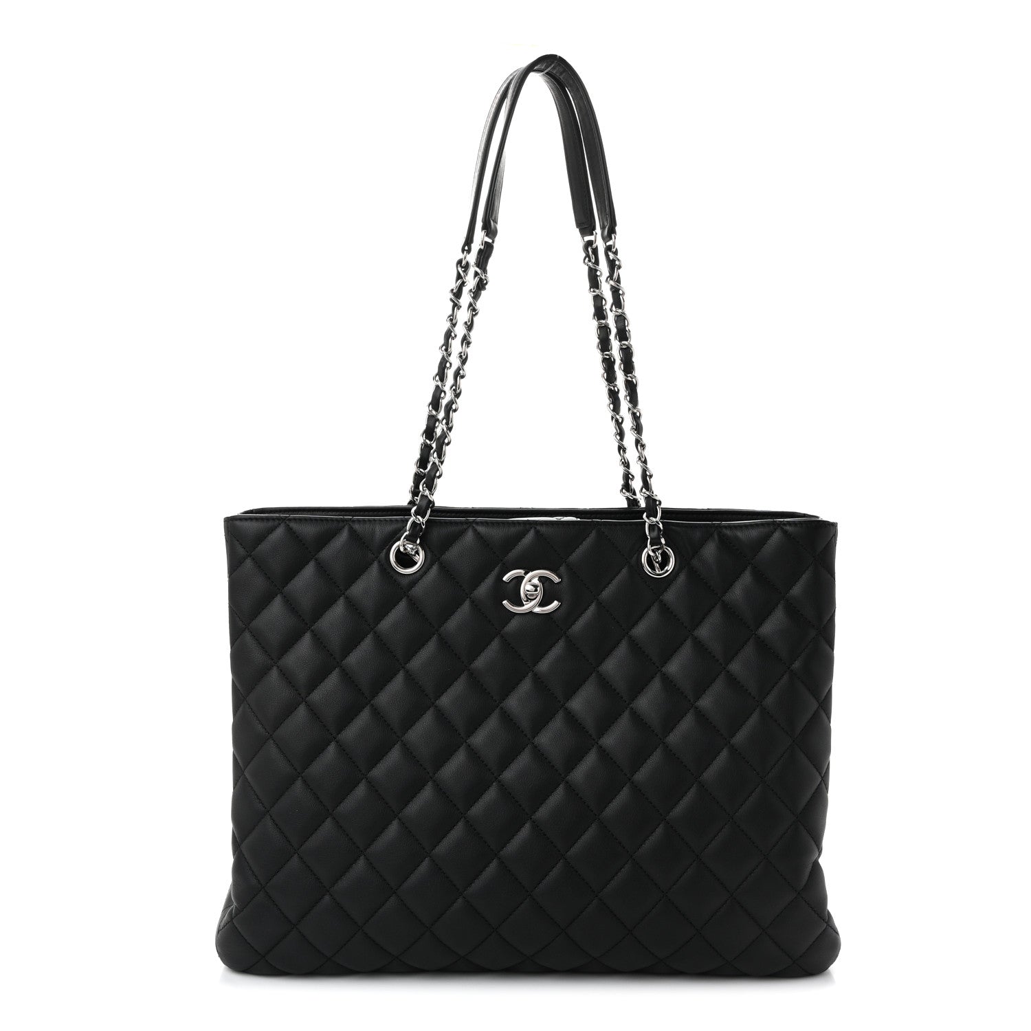 Chanel Calfskin Quilted Large Classic Shopping Tote Black 1 of 10