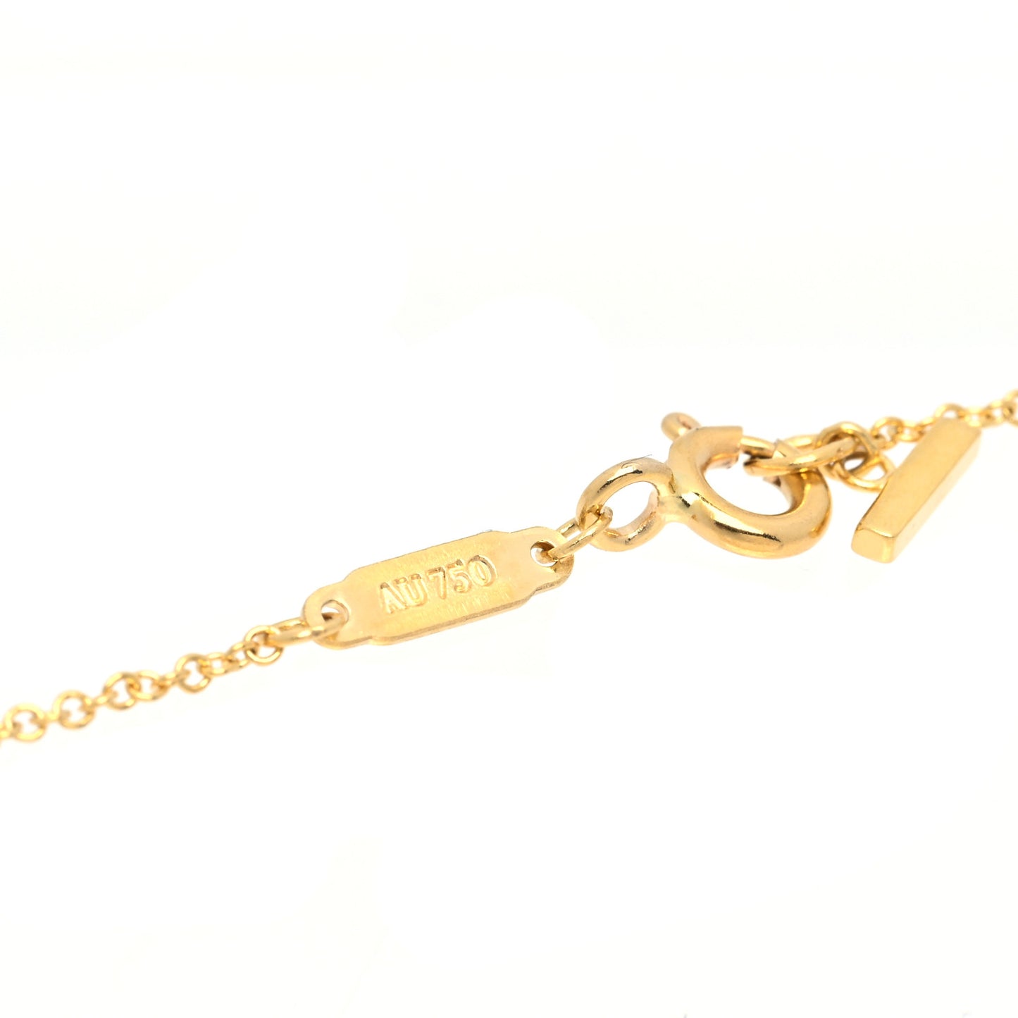18K Yellow Gold Small T Smile Pendant Necklace