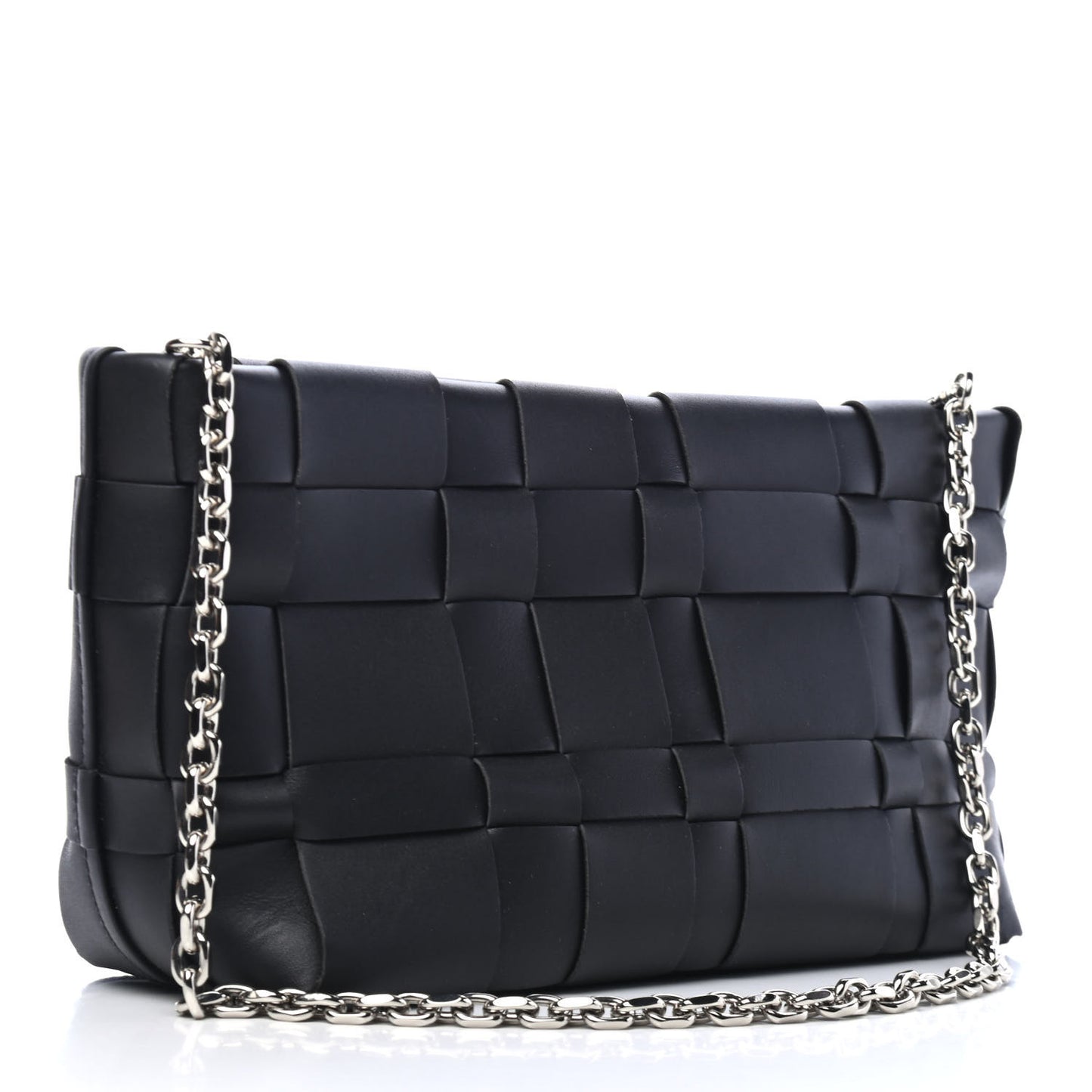 Calfskin Odita Lattice Pouch Black