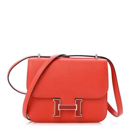Hermes Epsom Enamel Constance 18 Capucine Sanguine 1 of 14