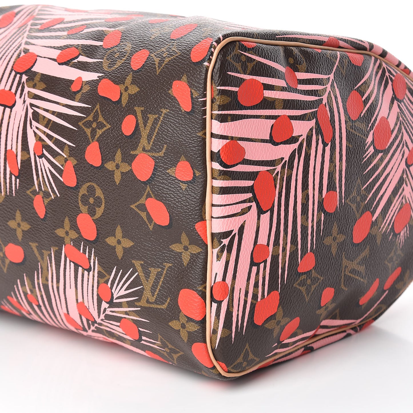 Monogram Jungle Dots Speedy 30 Sugar Pink Poppy