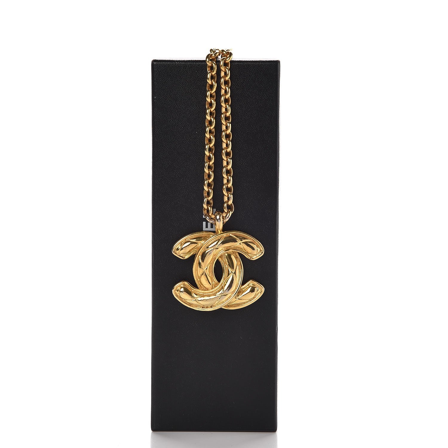 Chanel Quilted Large CC Long Necklace Gold 7 of 7