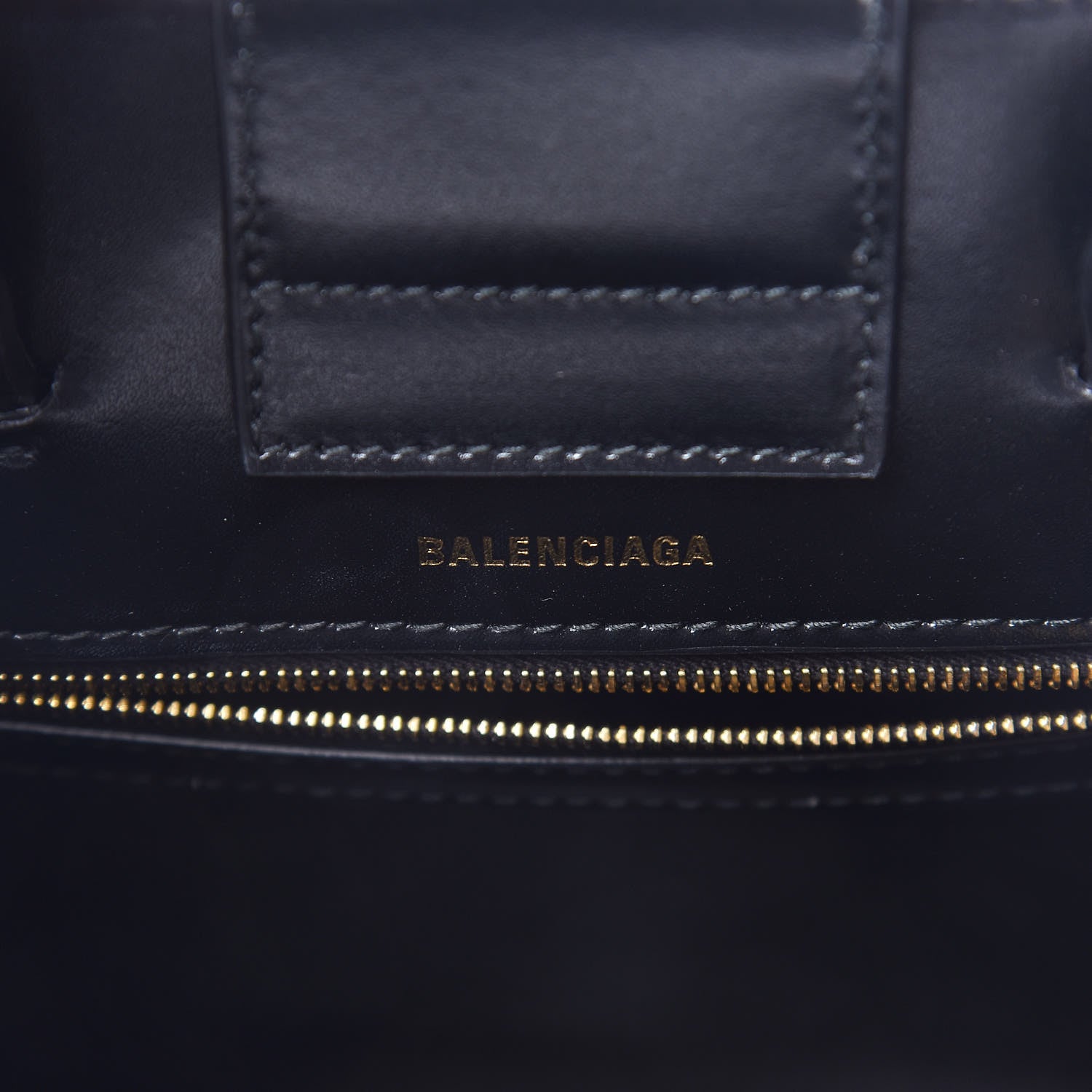 Balenciaga Shiny Box Calfskin Hourglass Tote Black 6 of 12