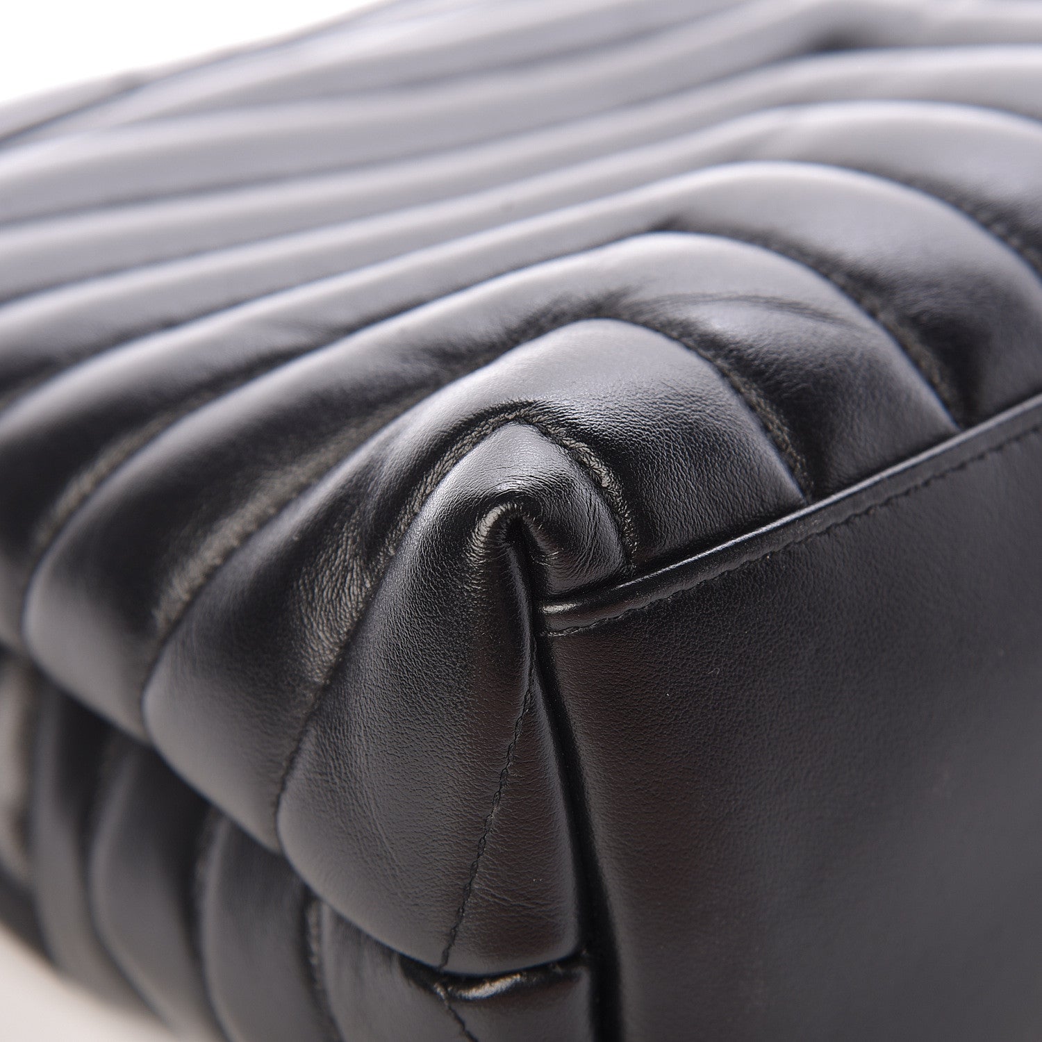 Saint Laurent Calfskin Y Quilted Monogram Medium Loulou Chain Satchel Black 13 of 16