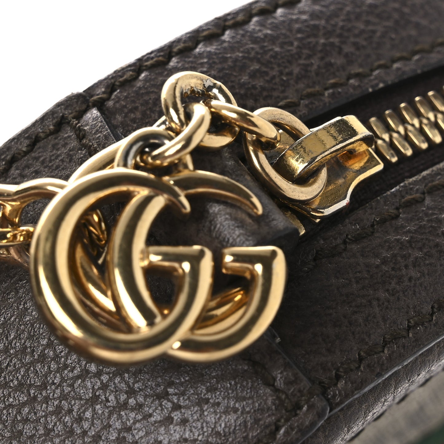 GG Supreme Monogram Web Mini Ophidia Round Shoulder Bag Brown