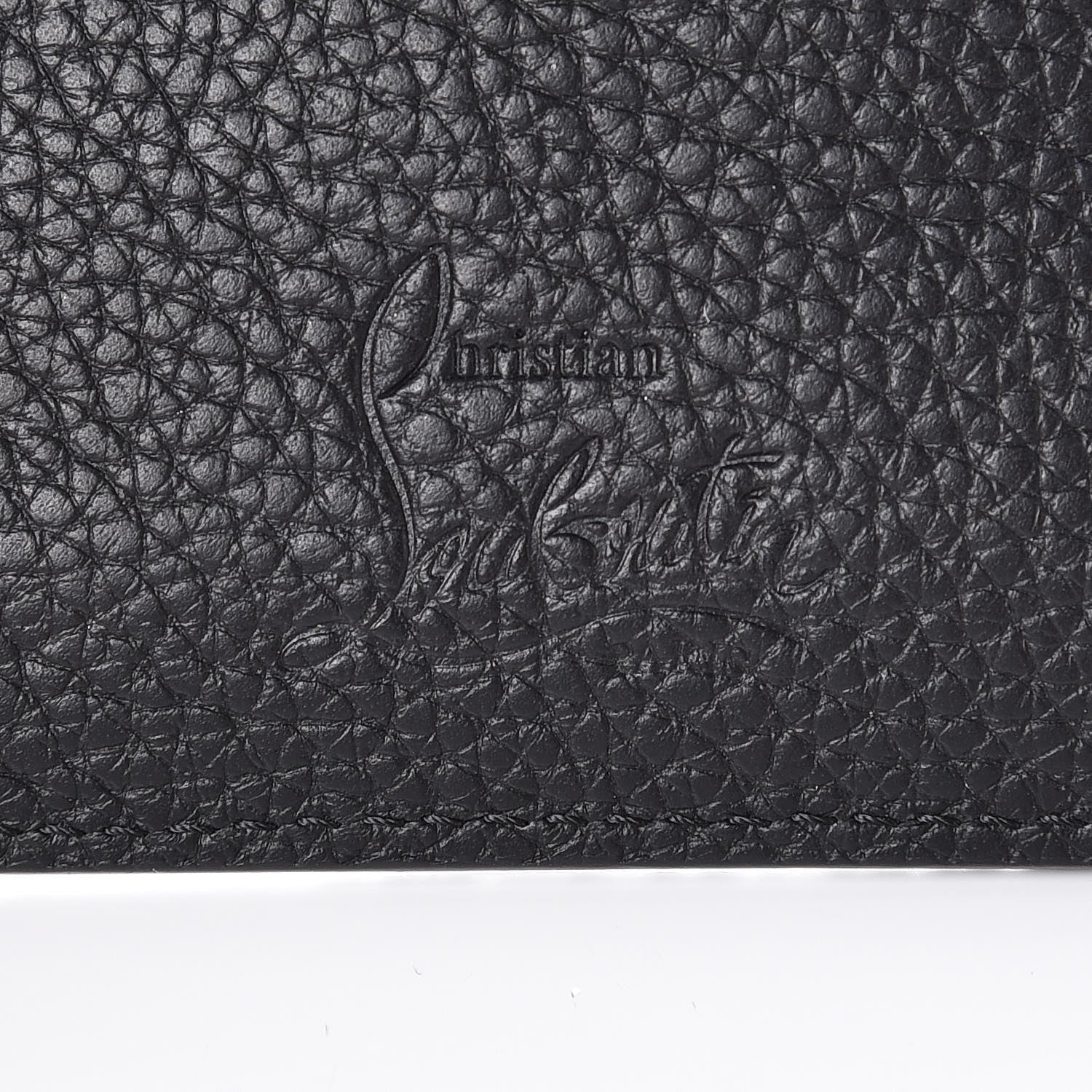 Christian Louboutin Grained Calfskin Kios Star Studded Card Holder Black 6 of 6