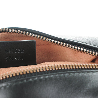 Gucci Calfskin Matelasse Small GG Marmont Chain Shoulder Bag Black 7 of 7