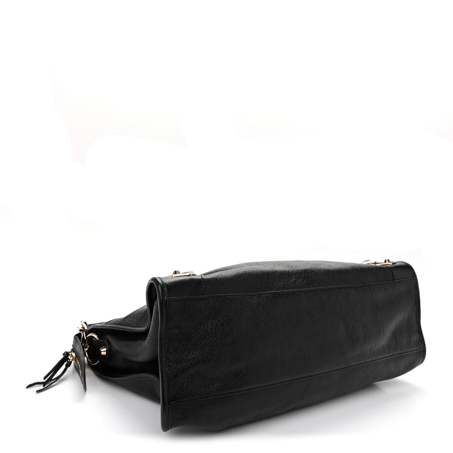 Balenciaga Chevre Gold Metallic Edge Hardware City Black Black 5 of 12