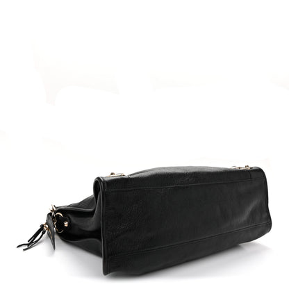 Balenciaga Chevre Gold Metallic Edge Hardware City Black Black 5 of 12
