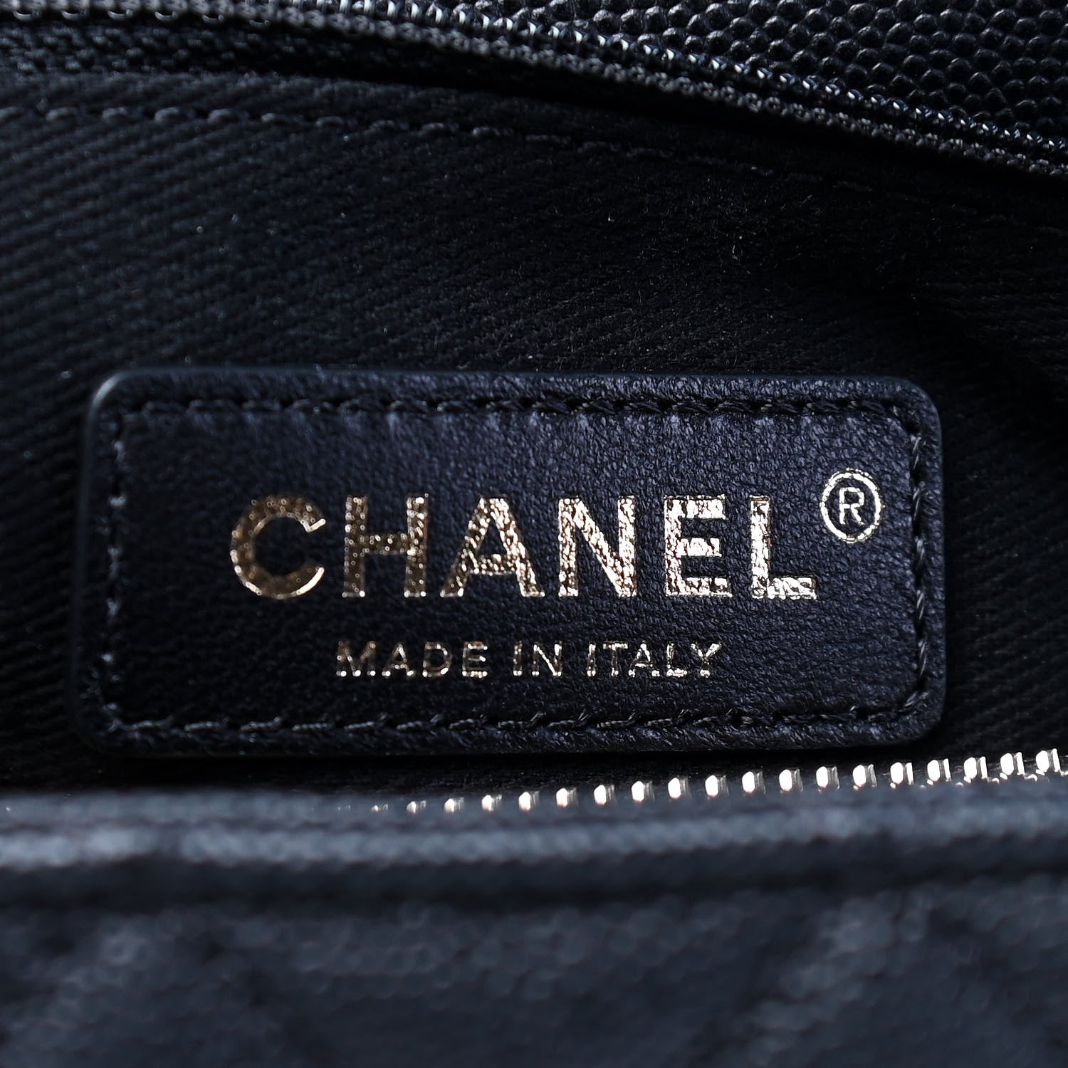 Chanel Caviar Lizard Embossed Quilted Small Coco Handle Flap Black 6 of 9