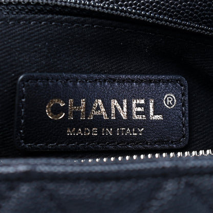 Chanel Caviar Lizard Embossed Quilted Small Coco Handle Flap Black 6 of 9