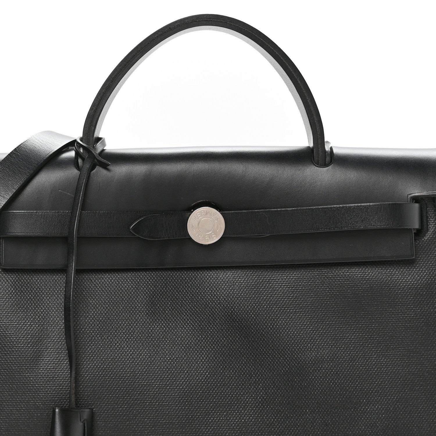 Hermes Toile H Berline Vache Hunter Herbag Zip PM 31 Black Ecru 9 of 12