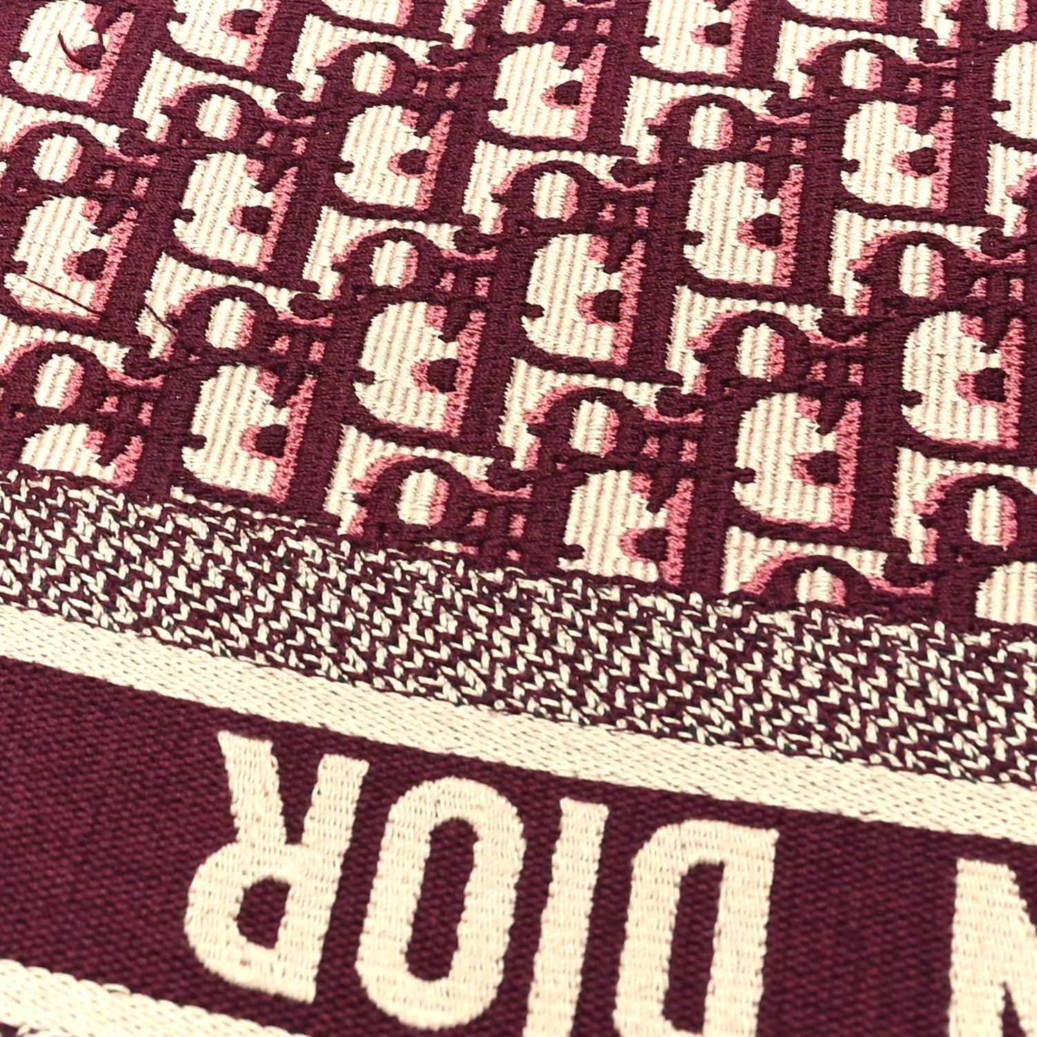 Christian Dior Oblique Large Book Tote Burgundy Multicolor 12 of 13