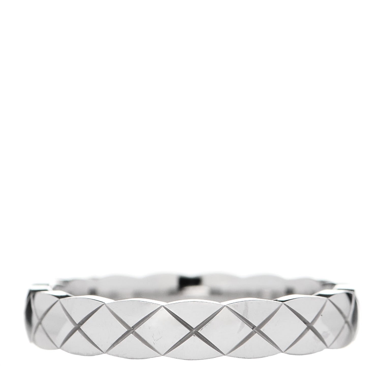 Chanel 18K White Gold Mini Coco Crush Ring 49 5 3 of 6