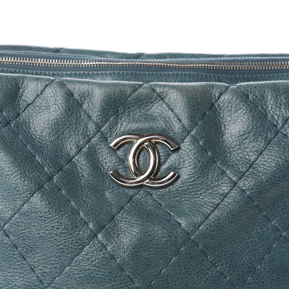 Chanel Glazed Calfskin On The Road Hobo Blue 9 of 10