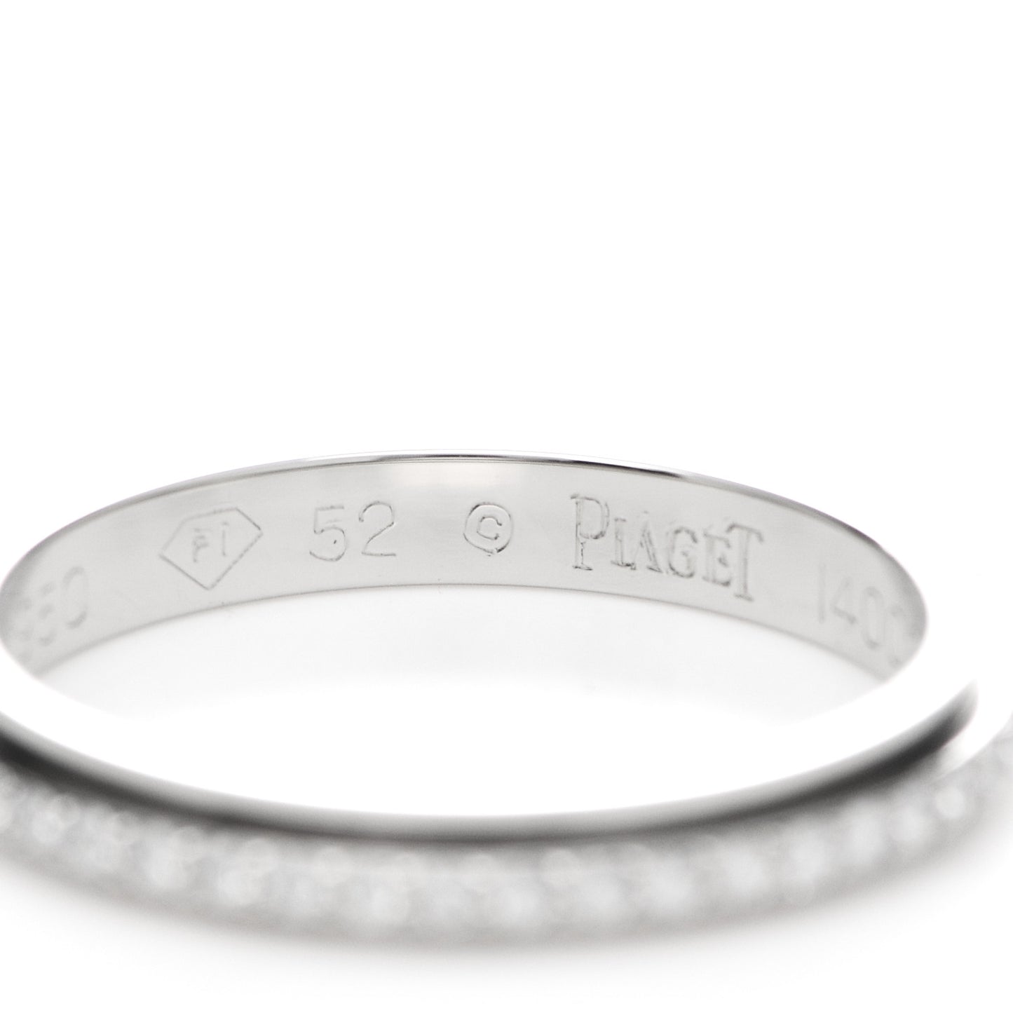 Platinum Diamond Possession Wedding Band Ring 52 6