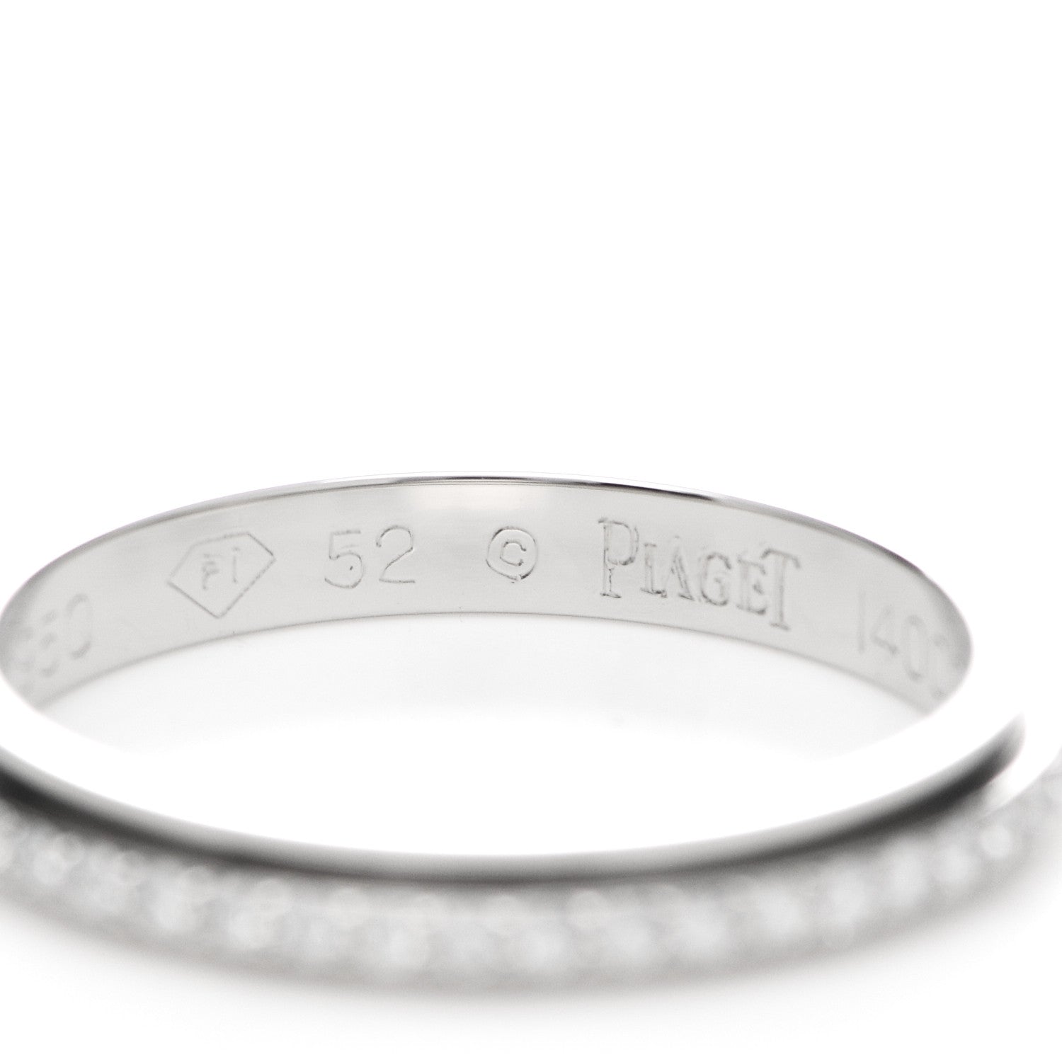 Piaget Platinum Diamond Possession Wedding Band Ring 52 6 5 of 7