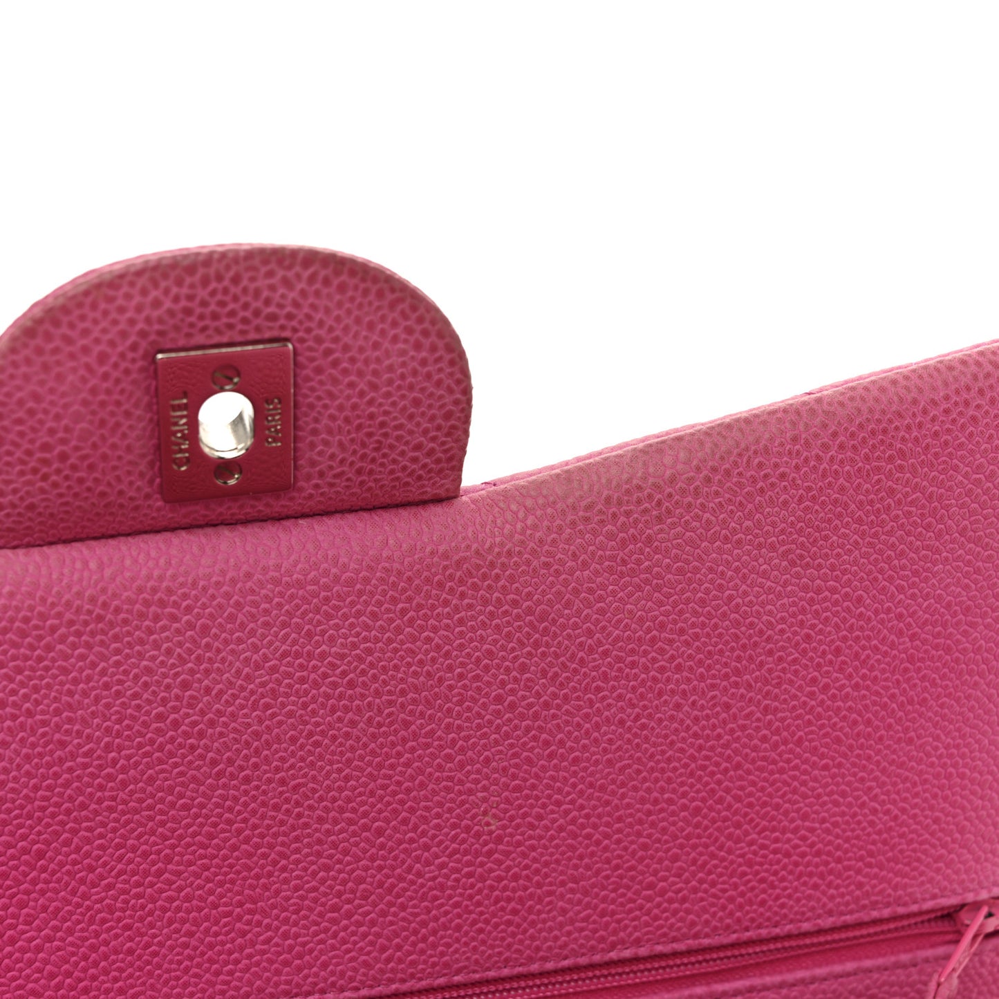 Caviar Quilted Jumbo Double Flap Pink