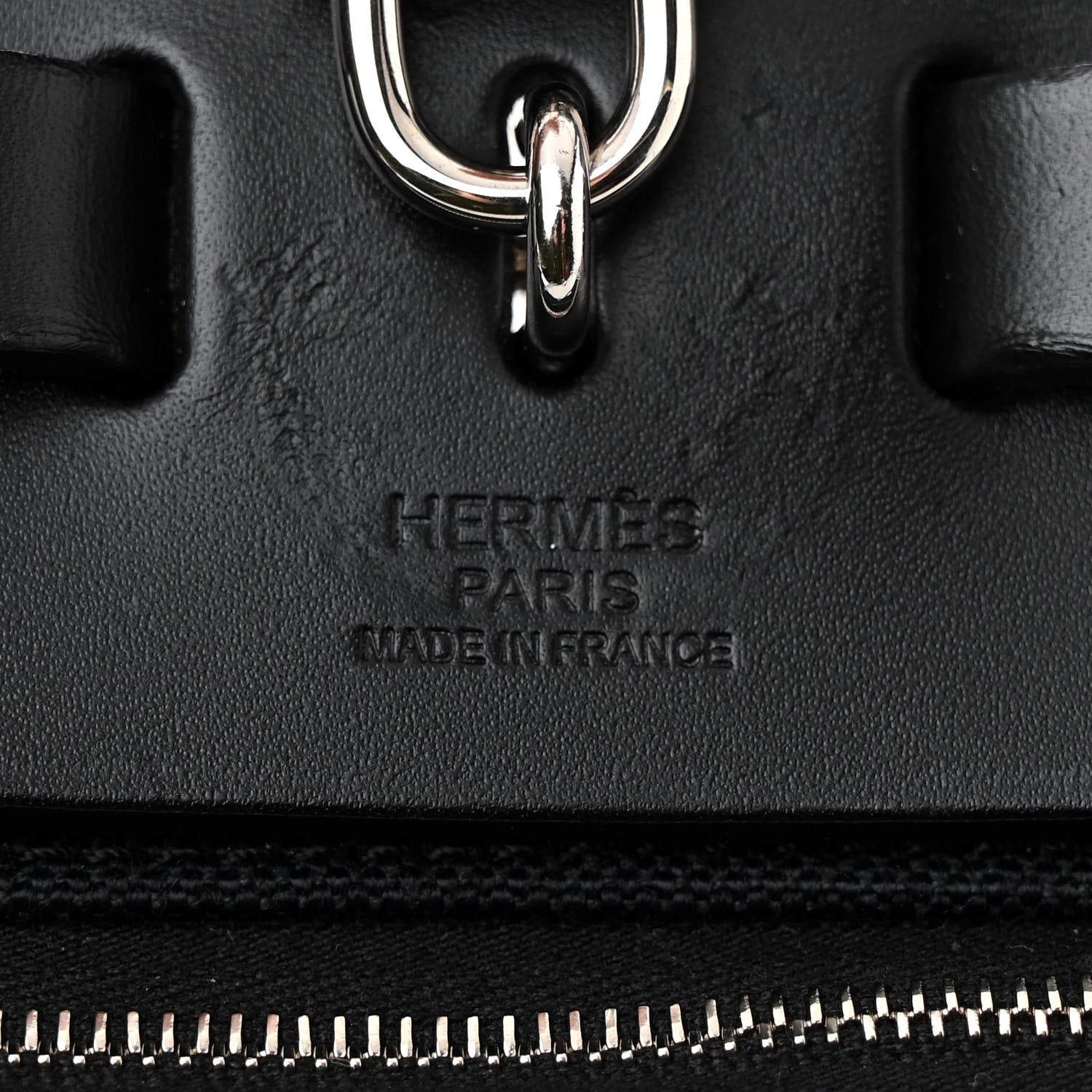 Hermes Military Toile Vache Hunter Herbag Zip PM 31 Black 7 of 13