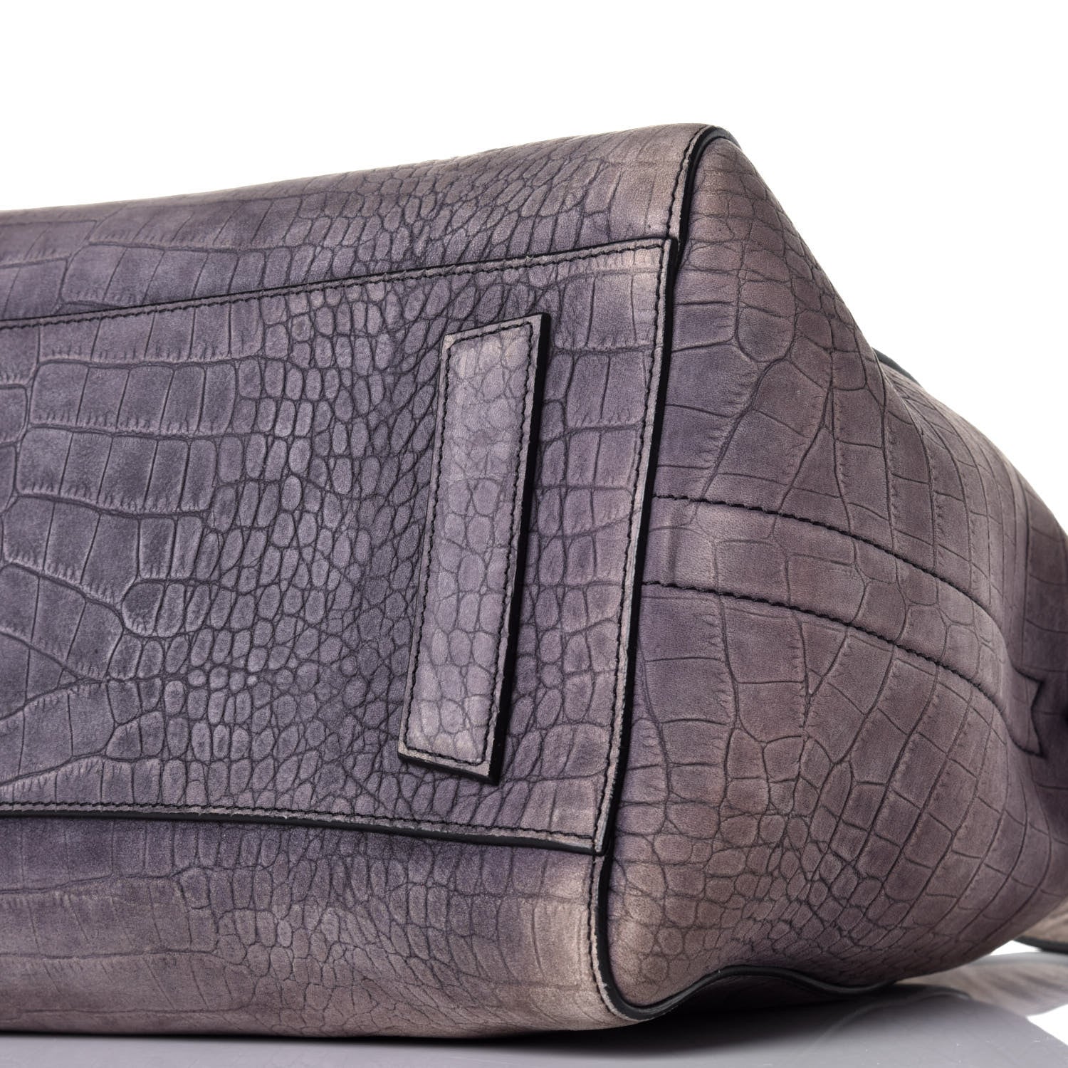 Givenchy Nubuck Crocodile Embossed Medium Antigona Washed Black 8 of 8