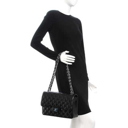 Chanel Caviar Quilted Jumbo Double Flap Black 3 of 9