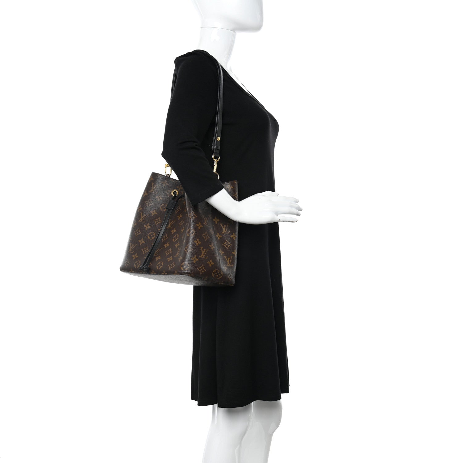Louis Vuitton Monogram Neonoe MM Black 2 of 10