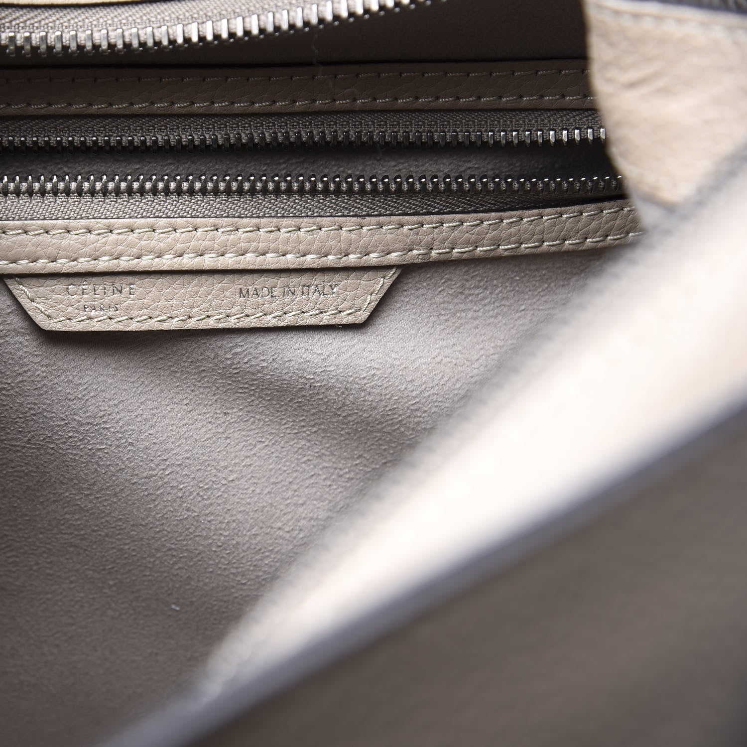 Celine Drummed Calfskin Mini Luggage Dune 8 of 11
