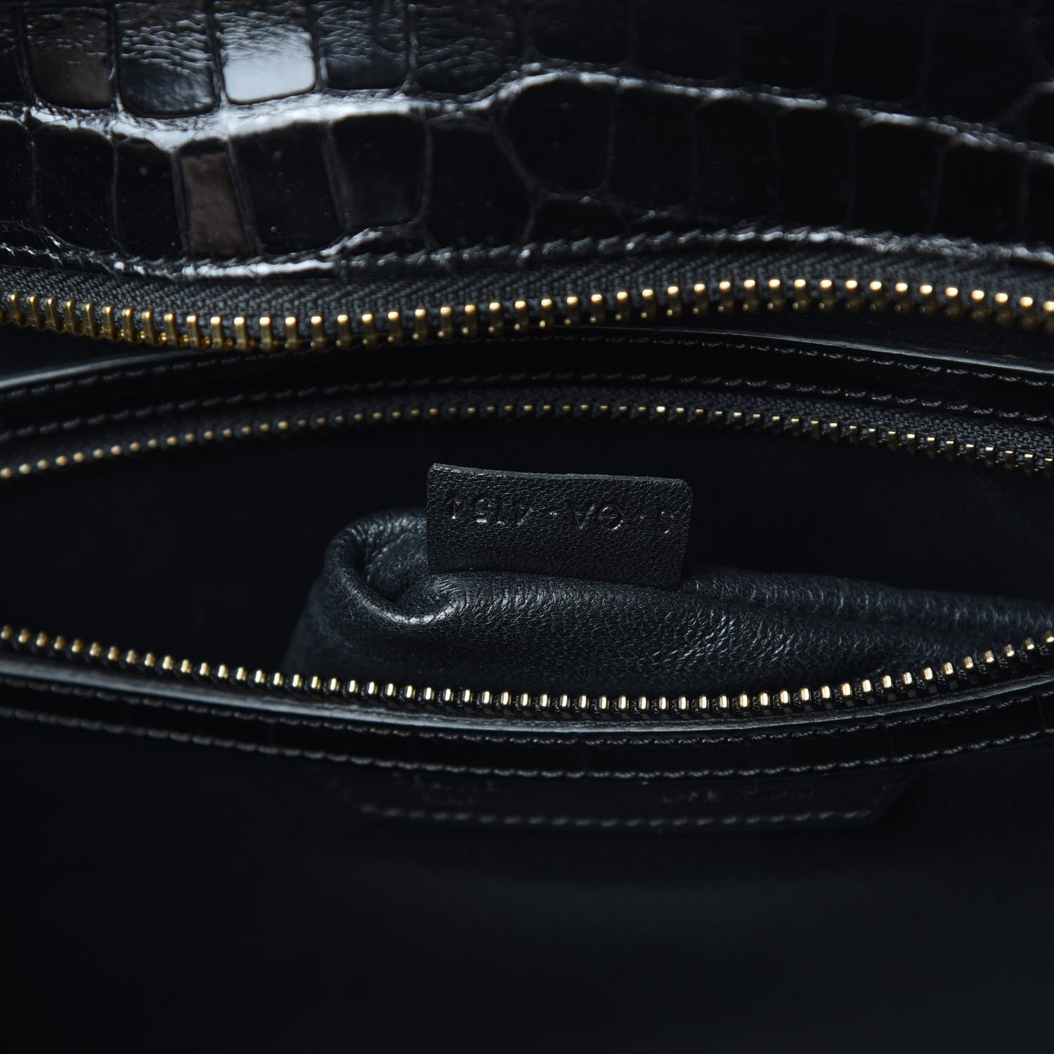 Celine Crocodile Mini Luggage Black 7 of 14