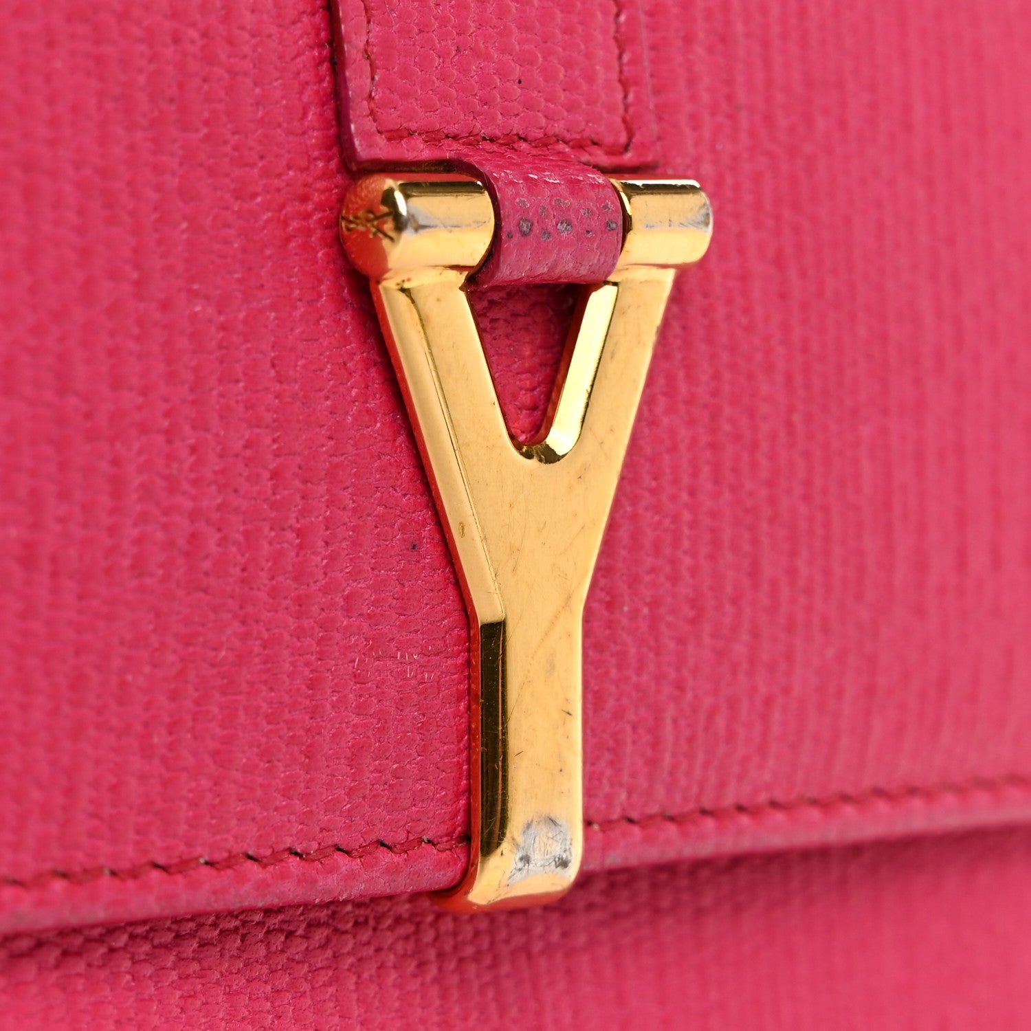 Saint Laurent Calfskin Classic Y Ligne Wallet Fuchsia 13 of 14